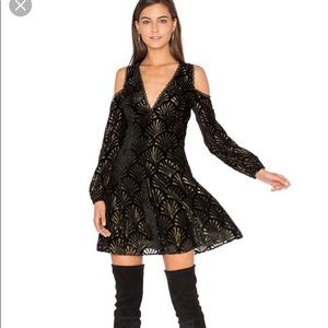 Gold and black shimmer dress